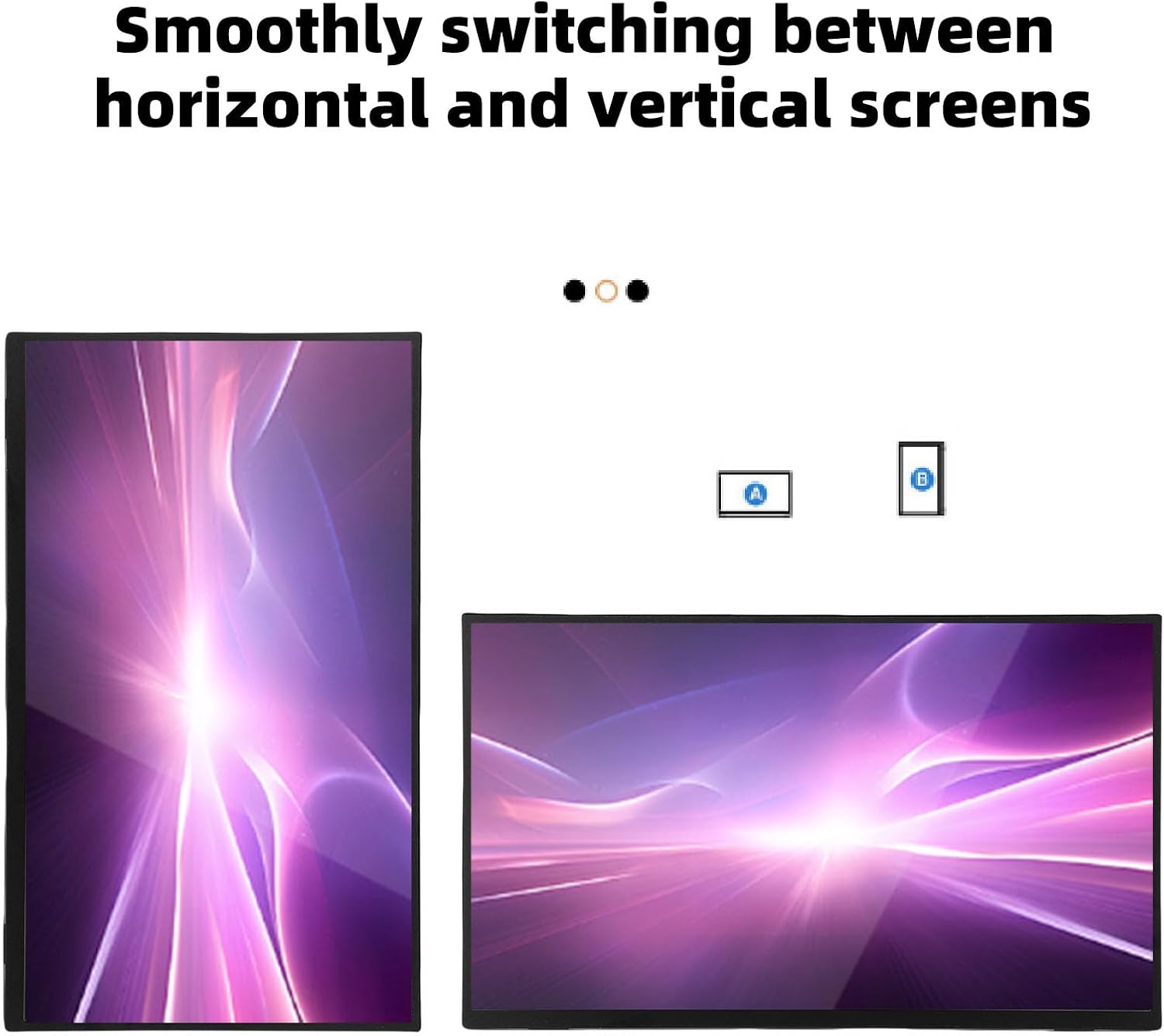 18.5in Computer Display, 1920X1080 120Hz Laptop Screen Extender with 2 Type C and Mini HD Display Ports, with Speakers, for Switch Gaming Consoles PC