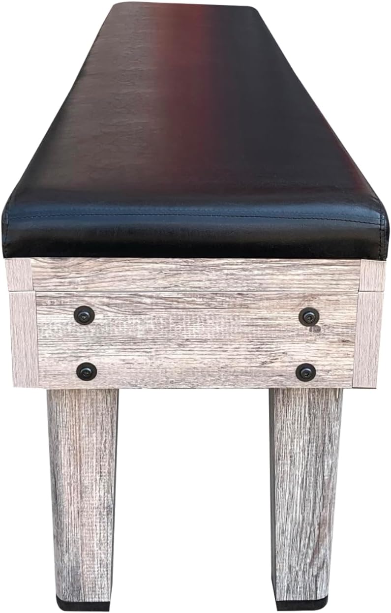 RACK Tuscany 6-Foot Storage Bench (Gray) – Billiard Organizer with Padded Seat