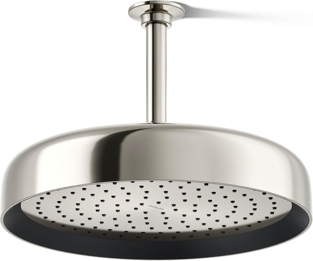 Kohler 26291-SN Statement® Round 12' single-function rainhead, 2.5 gpm, Vibrant Polished Nickel