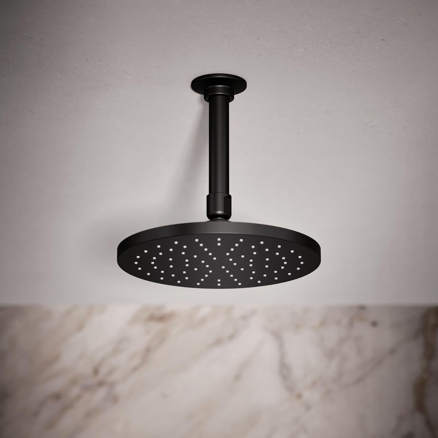 Kohler 13688-BL Contemporary Round 8' single-function rainhead, 2.5 gpm, Matte Black