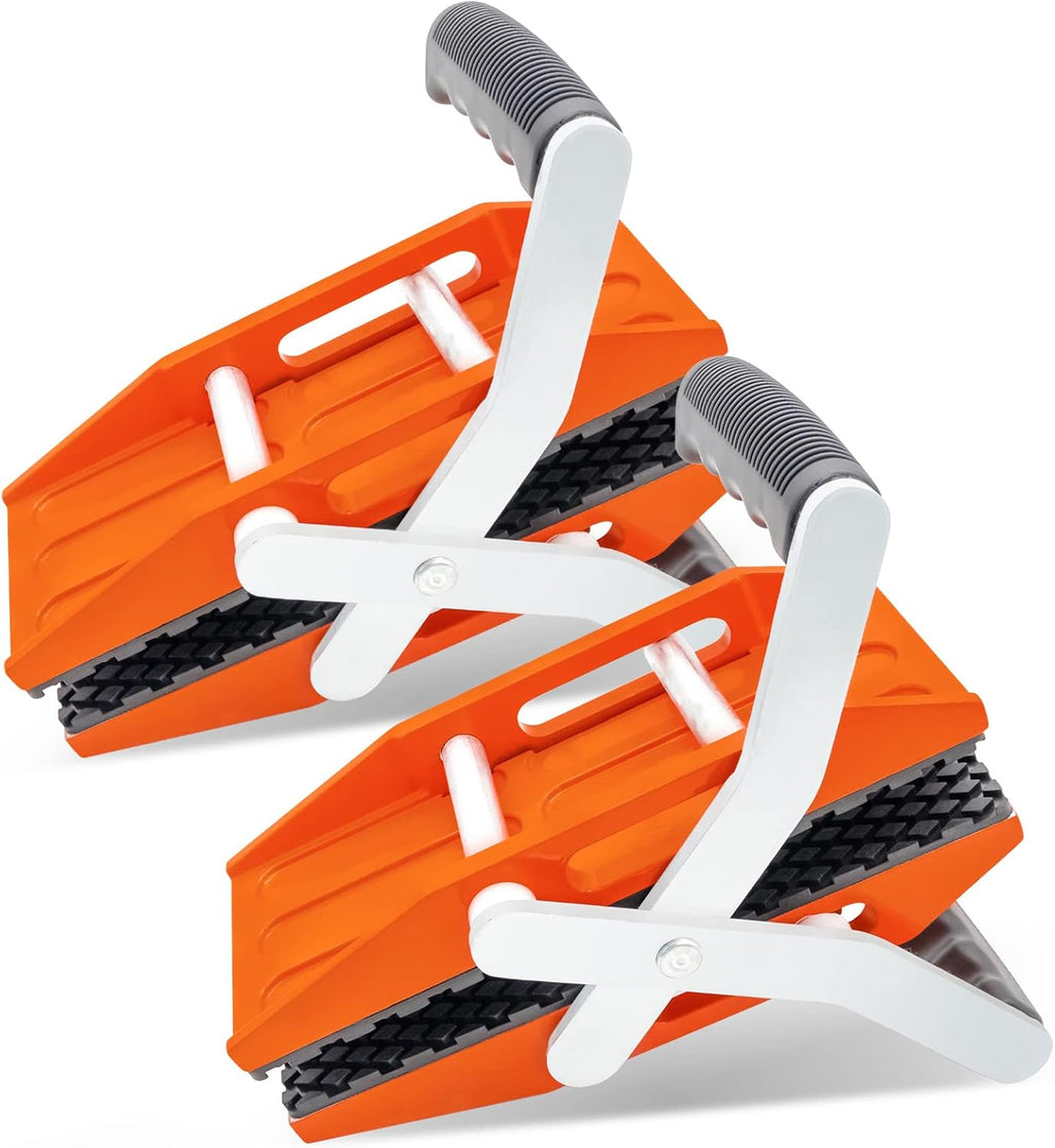 2 PACK Double Handed Stone Carrying Clamps with Black Rubber-lined, Granite Panel Carriers Lifting Tools, 660lbs Transporting Heavy Duty Carry Clamp for Glass Quartz Slabs Marble