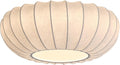 Japanese Silk Flush Mount Ceiling Light 16 Inch White Kitchen Ceiling Lighting Fixtures Vintage Bedroom Ceiling Light Fixtures Mid Century Modern Overhead Lamp