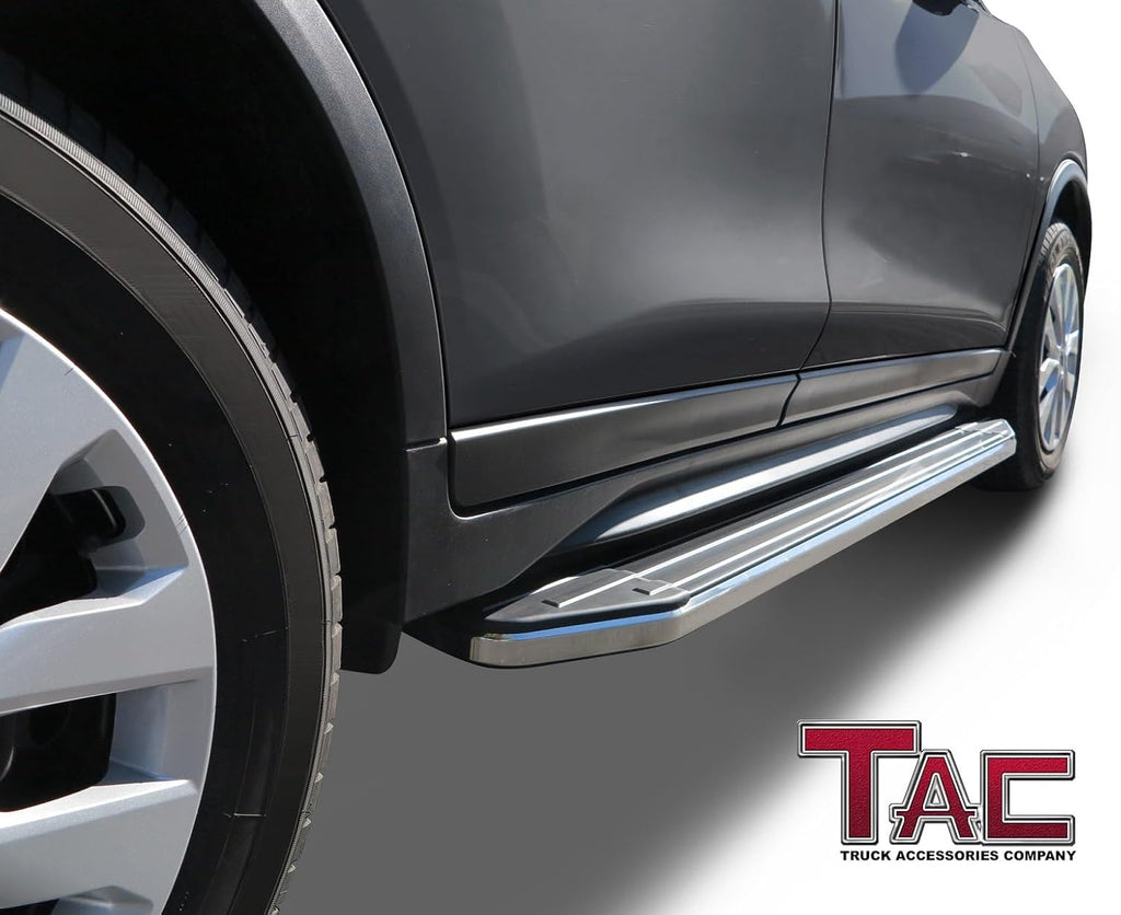 TAC Running Boards Fit 2007-2017 Chevy Traverse (Exclude Denali) | 2007-2016 GMC Acadia (Excluding Denali) | 2007-2010 Saturn Outlook | 2007-2009 Buick Enclave SUV Aluminum Black Side Steps 2 Pcs