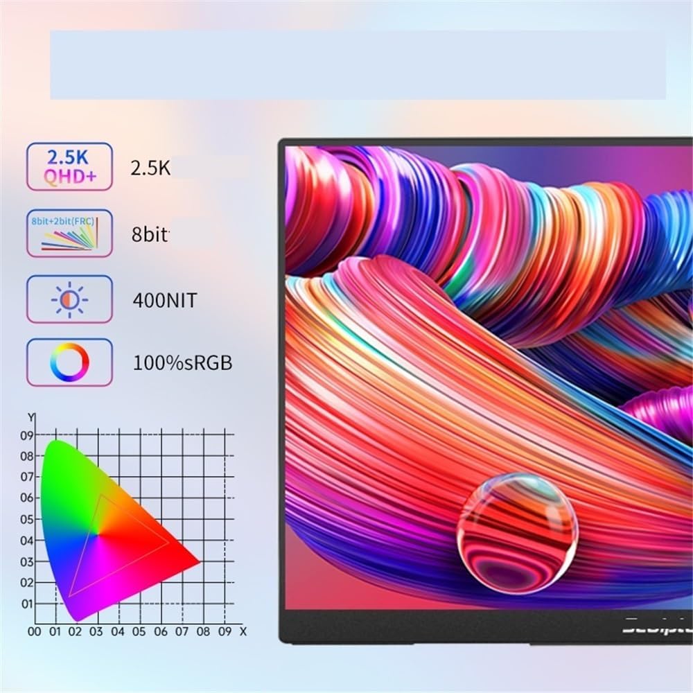 Second Screen 2.5K 16-inch 120Hz Portable Display for Laptops, Mobile Phones, and Extended Secondary Screens Gaming