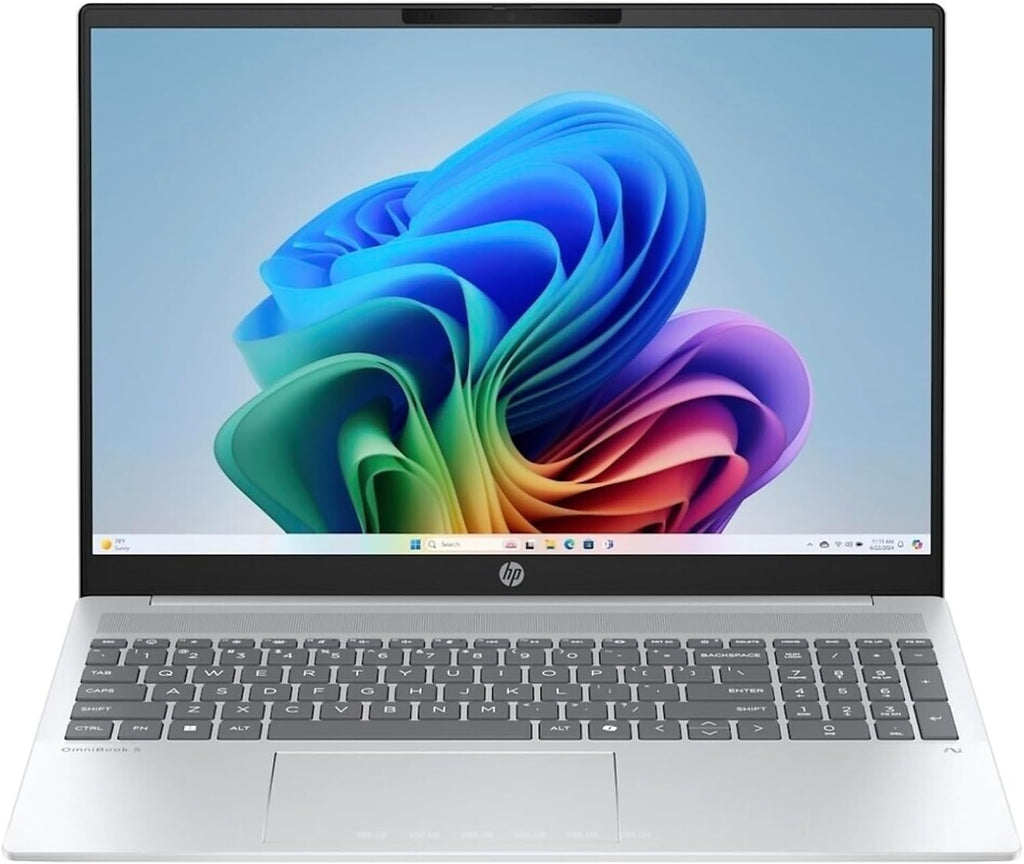 HP OmniBook 5 Next Gen AI Laptop 16.0' Touchscreen 2K IPS Display (Intel Ultra 5-225U, 16GB LPDDR5X, 1TB PCIe SSD, Backlit KB, Copilot+, Webcam, Win 11 Pro) w/Dockztorm USB Port Expander