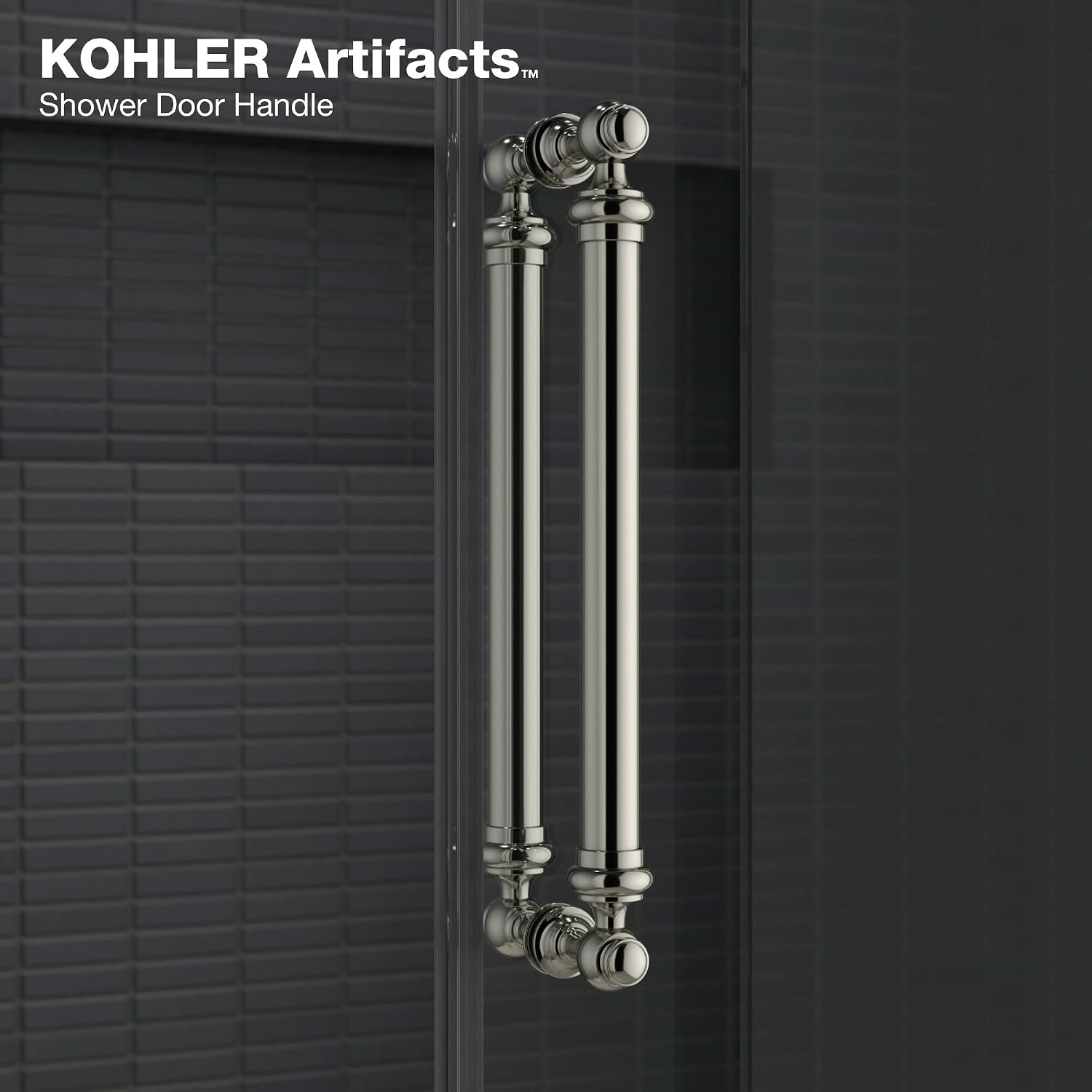 Kohler K-701725-10L-BN Artifacts 80-7/8' Sliding Shower Door with 3/8'-Thick Glass, Vibrant Brushed Nickel