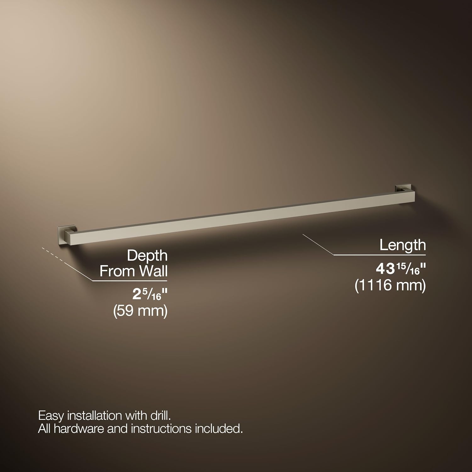 KOHLER SQUARE 42 GRAB BAR