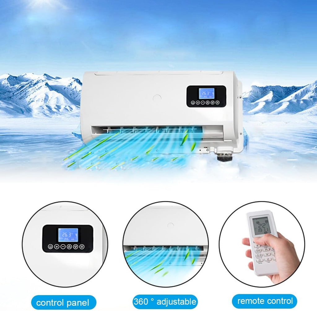 DC 12V Air Conditioner Electric RV Rooftop Air Conditioner Unit Split Cool Parking Air Conditioning Scroll Compressor Camper Air Conditioner For Truck BUS Minivans