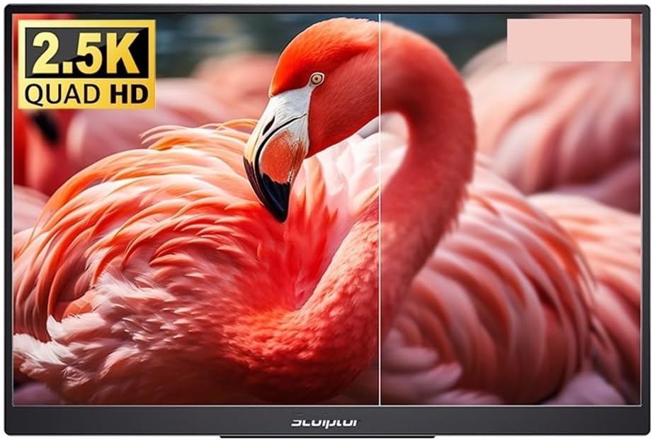 Travel Screen 2.5K 16-inch 120Hz Portable Display for Laptops, Mobile Phones, and Extended Secondary Screens Gaming
