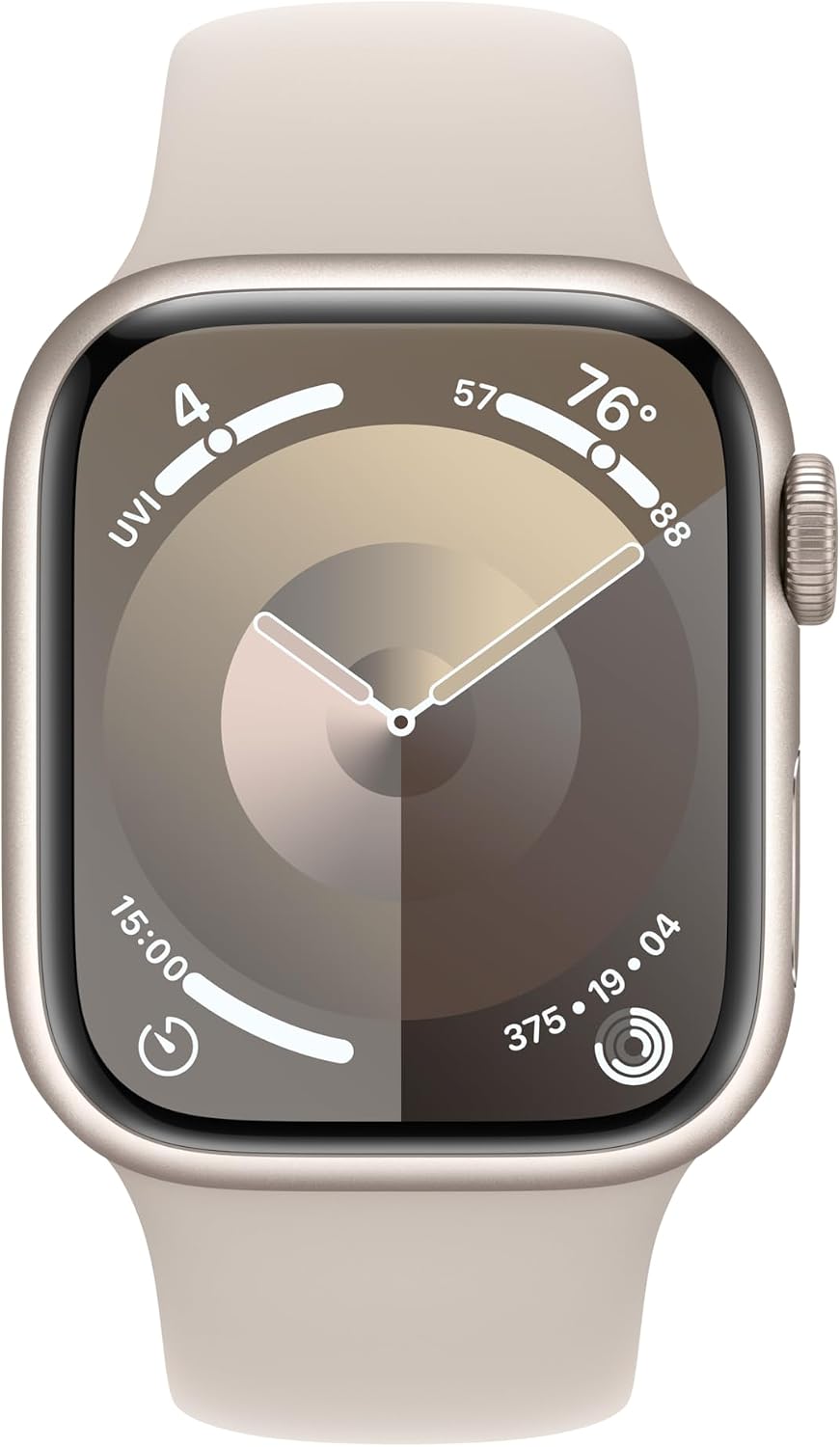 Apple Watch Series 9 [GPS + Cellular, 41mm] - Starlight Aluminum Case with Starlight Sport Band, M/L (Renewed)