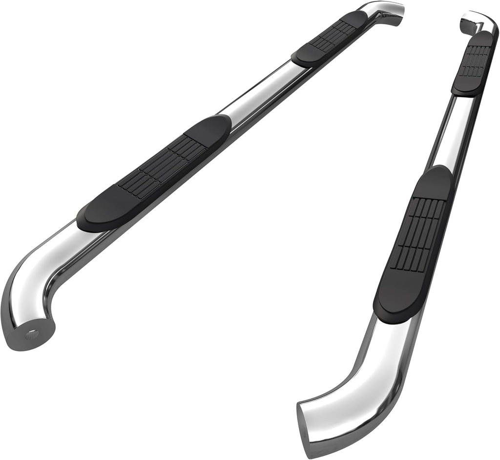TAC Side Steps Fit 2007-2021 Toyota Tundra Double Cab Truck Pickup 3 inches Stainless Steel Side Bars Nerf Bars Running Boards Rock Panel Off Road Exterior Accessories (2 Pieces Running Boards)