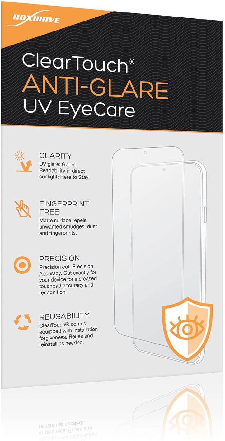 BoxWave Screen Protector Compatible with Apple Studio Display (27 in) - ClearTouch Anti-Glare Anti-UV EyeCare (2-Pack), Filters Out Harmful Blue Light Reduce Fatigue