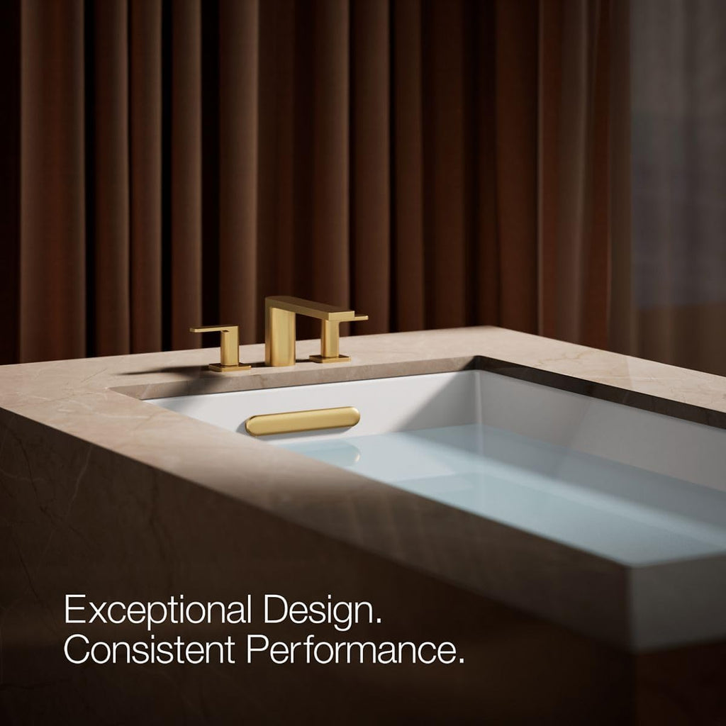 Kohler 27121-4-2MB Parallel® Two-Handle Deck-Mount Bath Faucet, Vibrant Brushed Moderne Brass