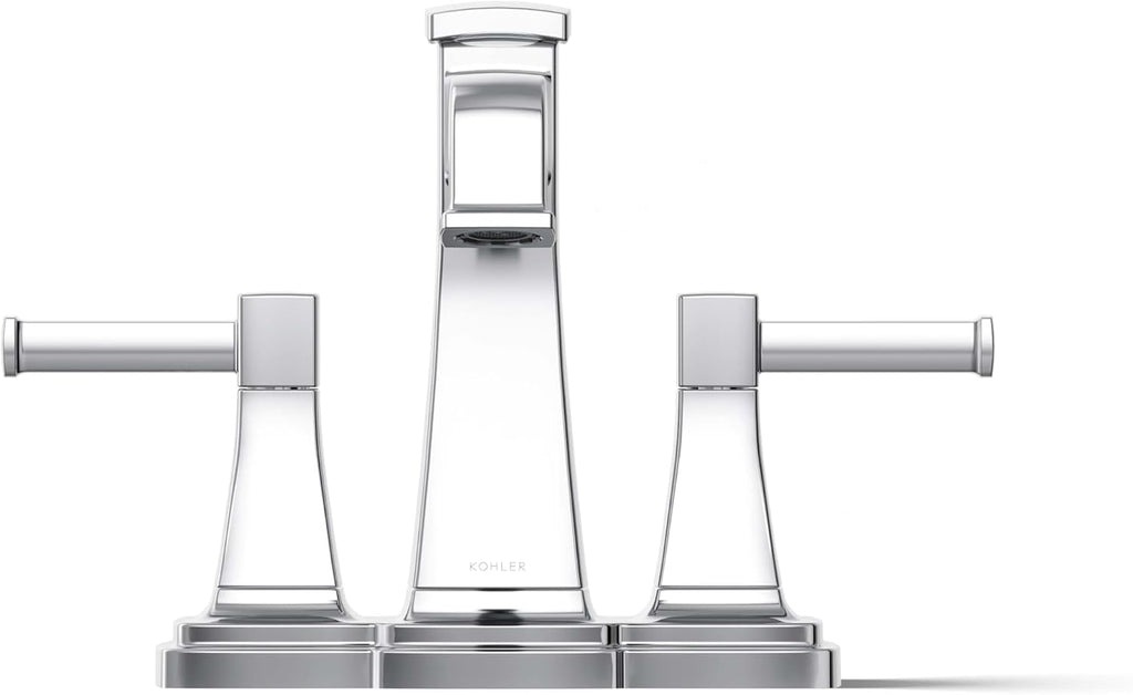 Kohler K-27398-4N-CP Riff Centerset bathroom sink faucet, .5 gpm, Polished Chrome
