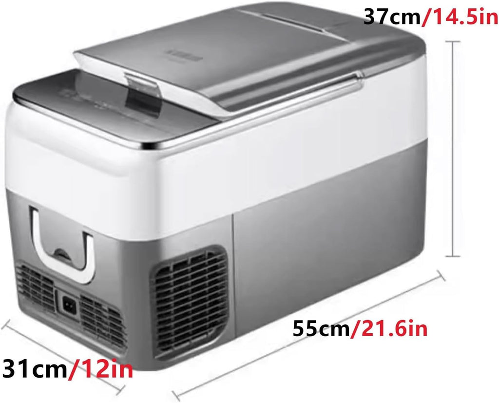 Camping Refrigerator 12v Car Refrigerator Plug in Coolers for Vehicles 18/26L Compressor Refrigeration Technology for Camping, Travel & Picnics -20°C to 10°C(31 * 55 * 37cm)
