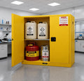 257 Gallon Flammable Cabinet 55H x 25W x 55D, Galvanized Steel Flammable Storage Cabinet, Adjustable Shelf for Commercial Industrial Home Use