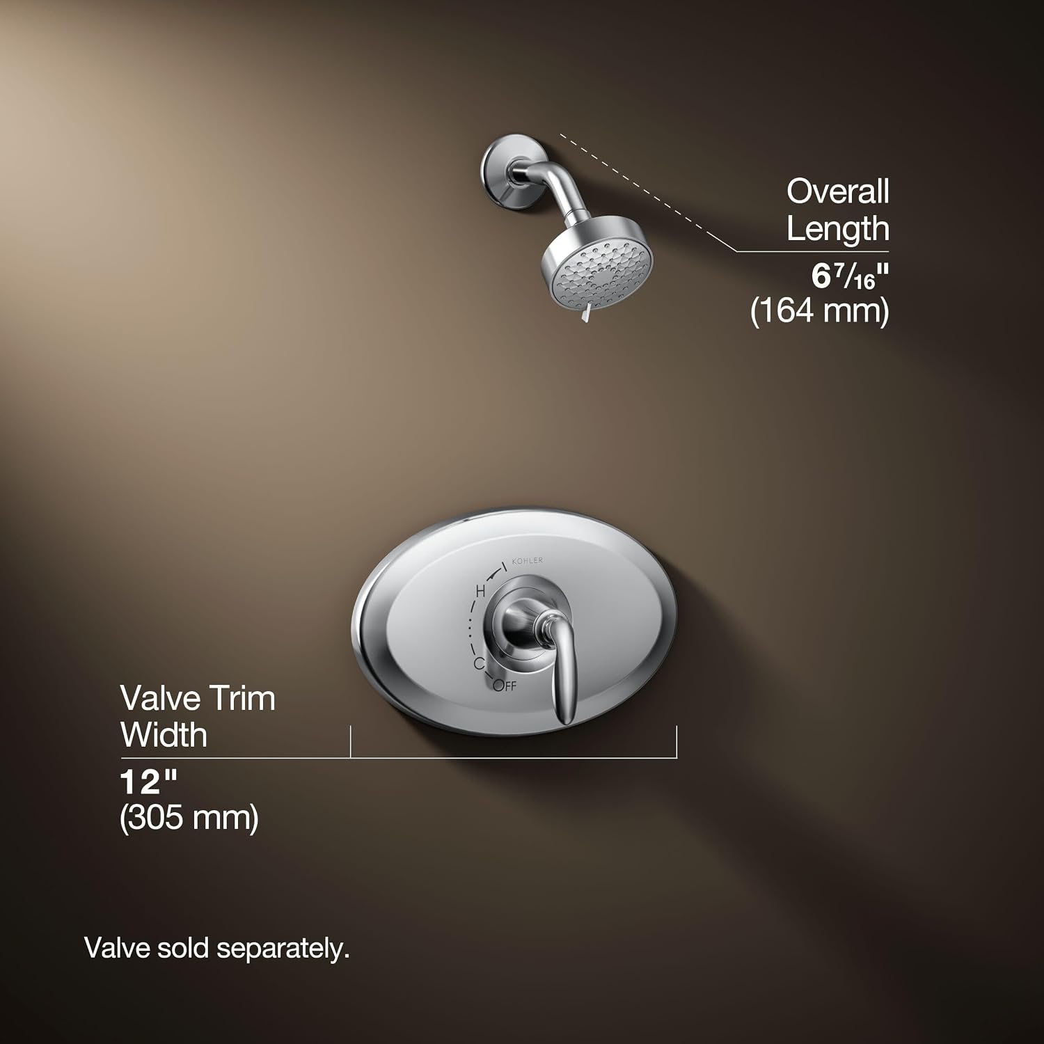 Kohler K-TS21947-4G-CP Remodel Rite-Temp Shower Trim Kit, 1.75 GPM, Polished Chrome
