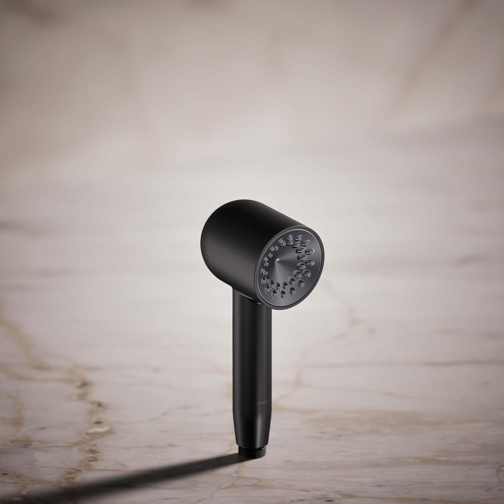 KOHLER 26286-BL Statement Single-Function HAND SHOWER, Maximum Spray Performance with an Easy-to-clean Surface, Matte Black, 2.5 GPM