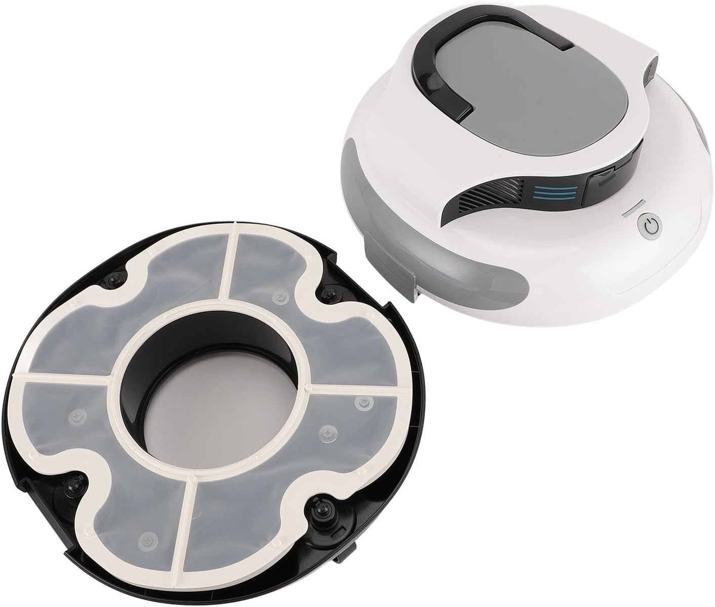 Robotic Pool Cleaner, Portable Pool Vacuum, 1000 Ft ² Cleaning Area, Cordless Above Ground Pool Robot Vacuum, Self Parking & Automatic Cleaning, 5000mAH Battery (US Plug)
