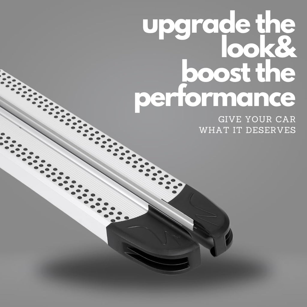 Erkul 5.2' Running Boards for Jeep Compass 2011-2017 - 350 lb Heavy Duty Aluminum Wide Side Steps Nerf Bars, Premium Car Accessories | No-Drill Installation | Mounting Brackets Included - Silver