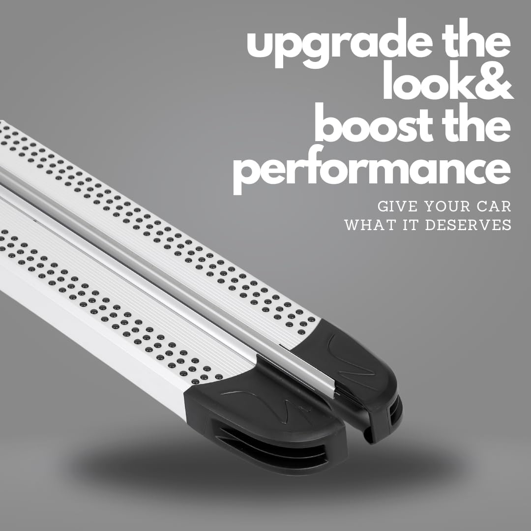 Erkul 5.2' Running Boards for Jeep Compass 2011-2017 - 350 lb Heavy Duty Aluminum Wide Side Steps Nerf Bars, Premium Car Accessories | No-Drill Installation | Mounting Brackets Included - Silver