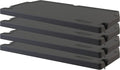 Suncast 4 Pack Vertical Shed Shelf Kit, Space Saving Shelving for Wall Mount Outdoor Storage Structures, 27.75' W x 14.5' D x 1.25' H, Black