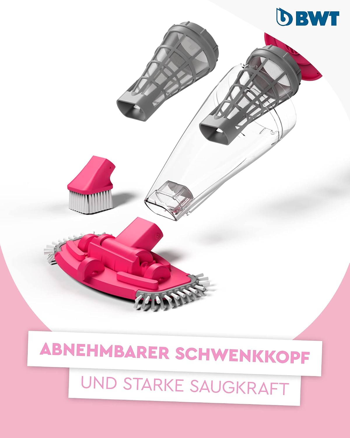 BWT BC50 pool vacuum cleaner | Effective cleaning of above-ground pools and pools up to 25 m³ | Cordless operation with maximum freedom of movement | High suction power