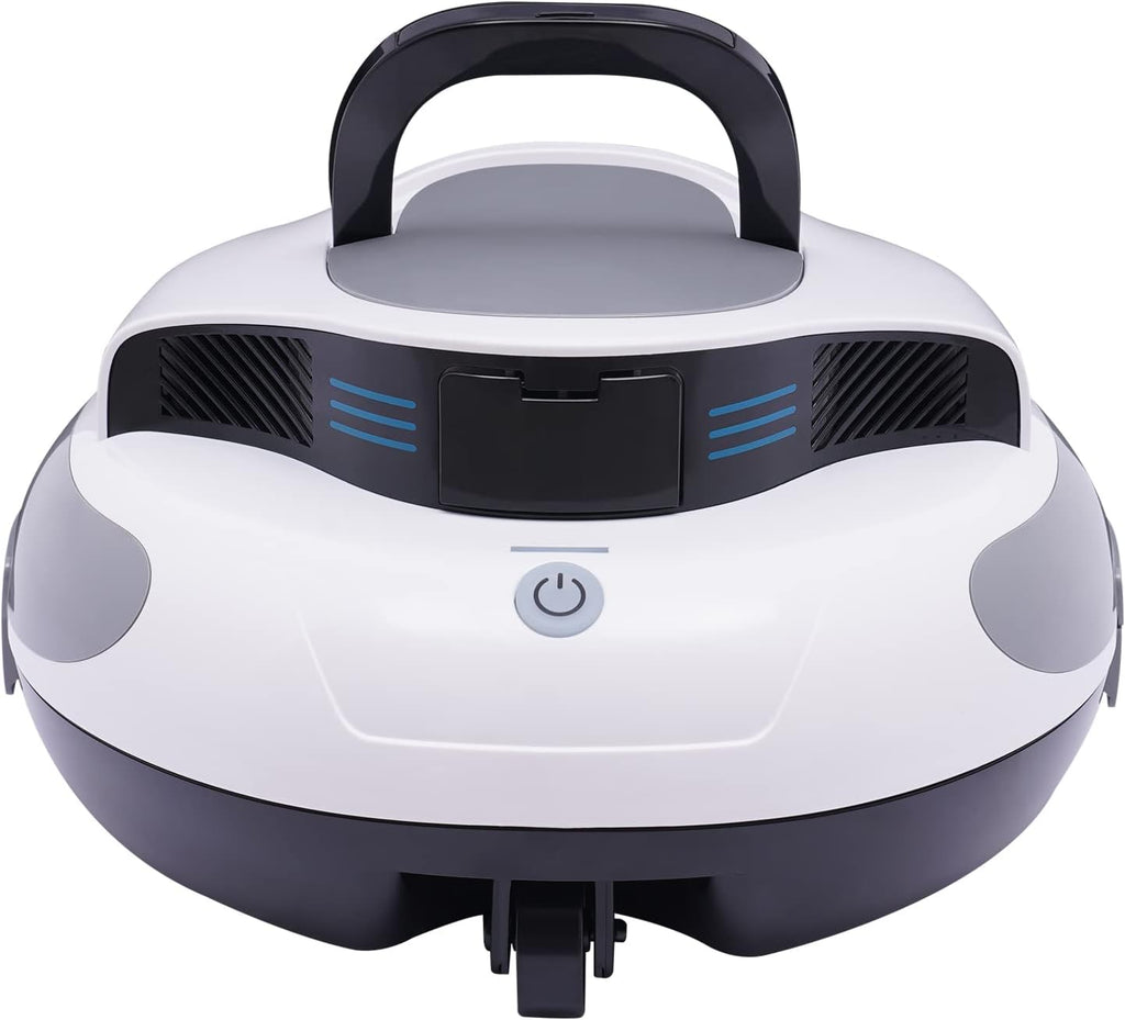 Robotic Cordless Pool Vacuum Cleaner - Automatic Swimming Pool Cleaning Machine with Powerful Suction, Dual Brushless Motors, 75 Mins Runtime, Ideal for Inground and Above Ground Pools up to 807 ft²