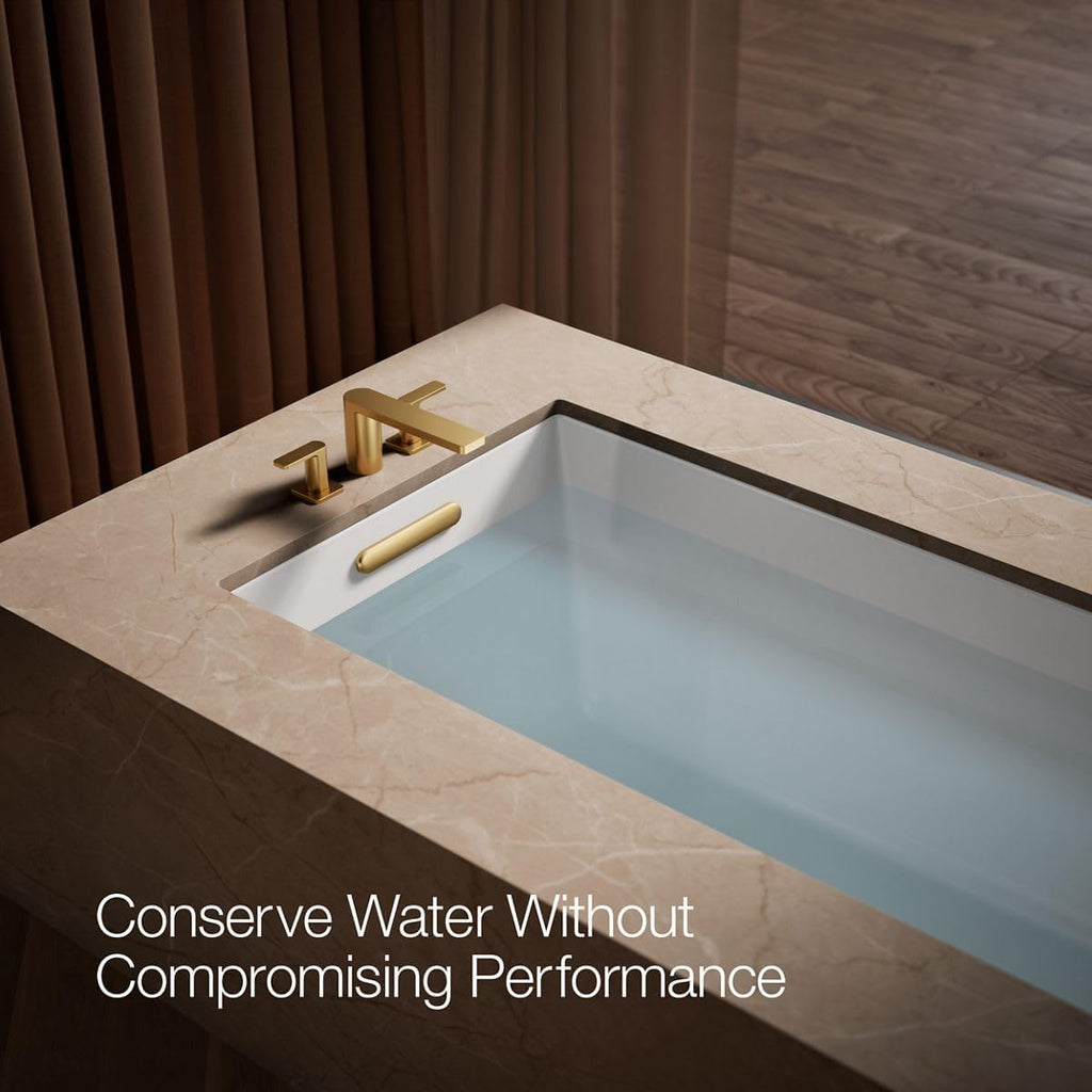 Kohler 27121-4-2MB Parallel® Two-Handle Deck-Mount Bath Faucet, Vibrant Brushed Moderne Brass