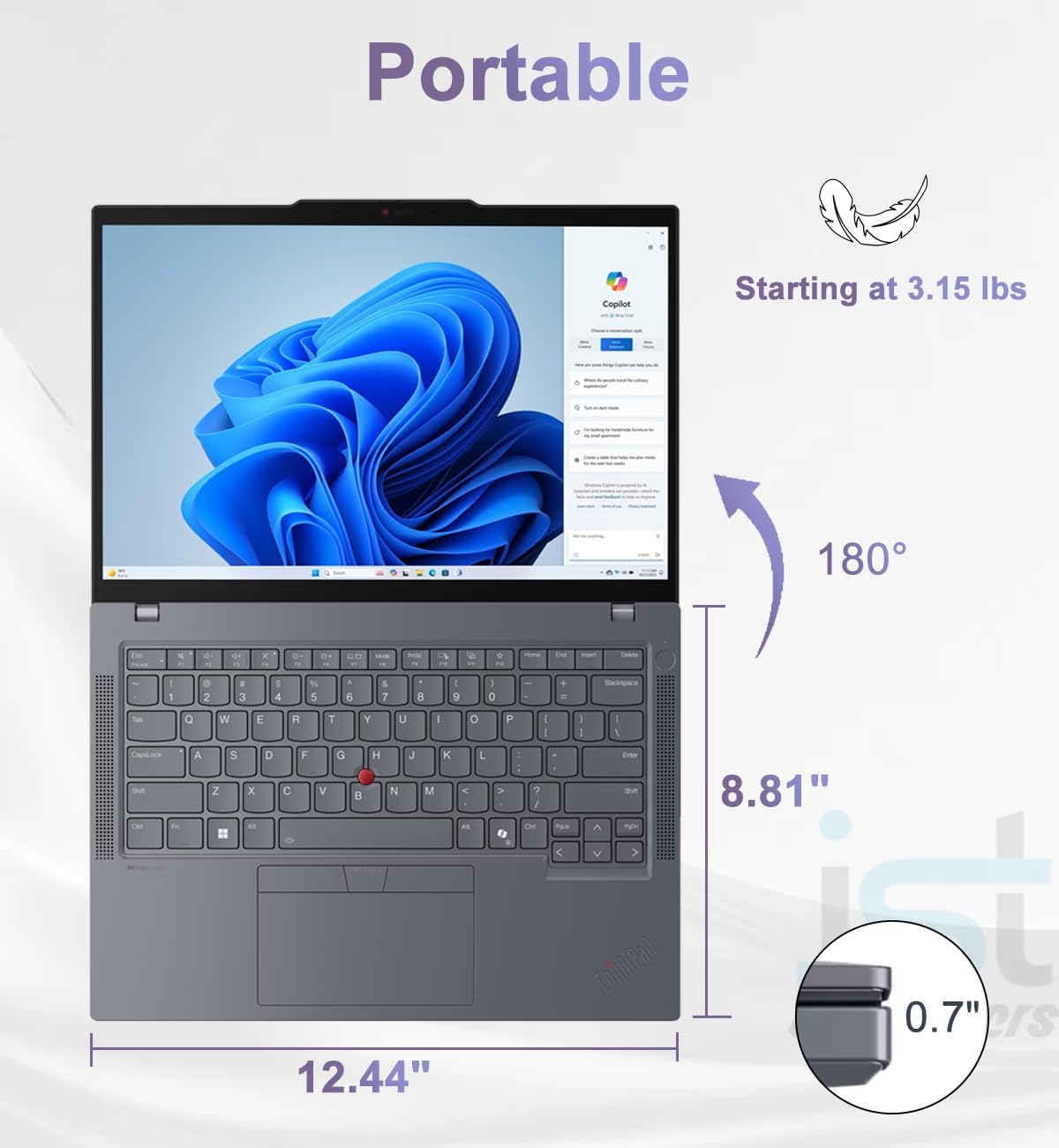Lenovo ThinkPad T14 Business AI PC Laptop, 14' FHD+ Touchscreen, Intel 12-Core Ultra 7 155U (>i7-1355U), IR Webcam, Thunderbolt 4, IST Computer Customized 16GB/32GB DDR5 RAM, 512GB/1TB SSD, Win 11 Pro