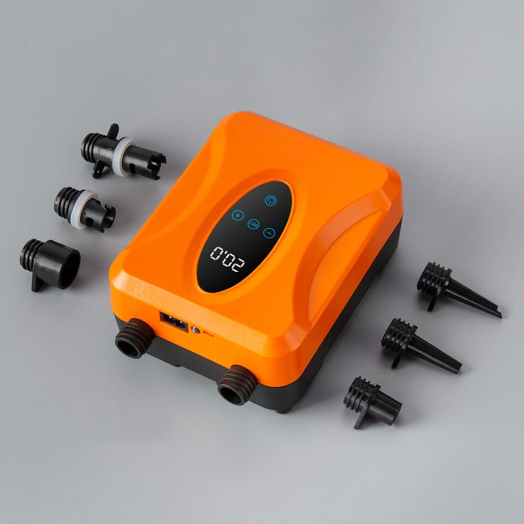 FLEXMAN 20PSI 12V Paddle Board Pump Electric Portable, Rechargeable Touchscreen Control with LED Light Inflator and Deflator for Paddle Board