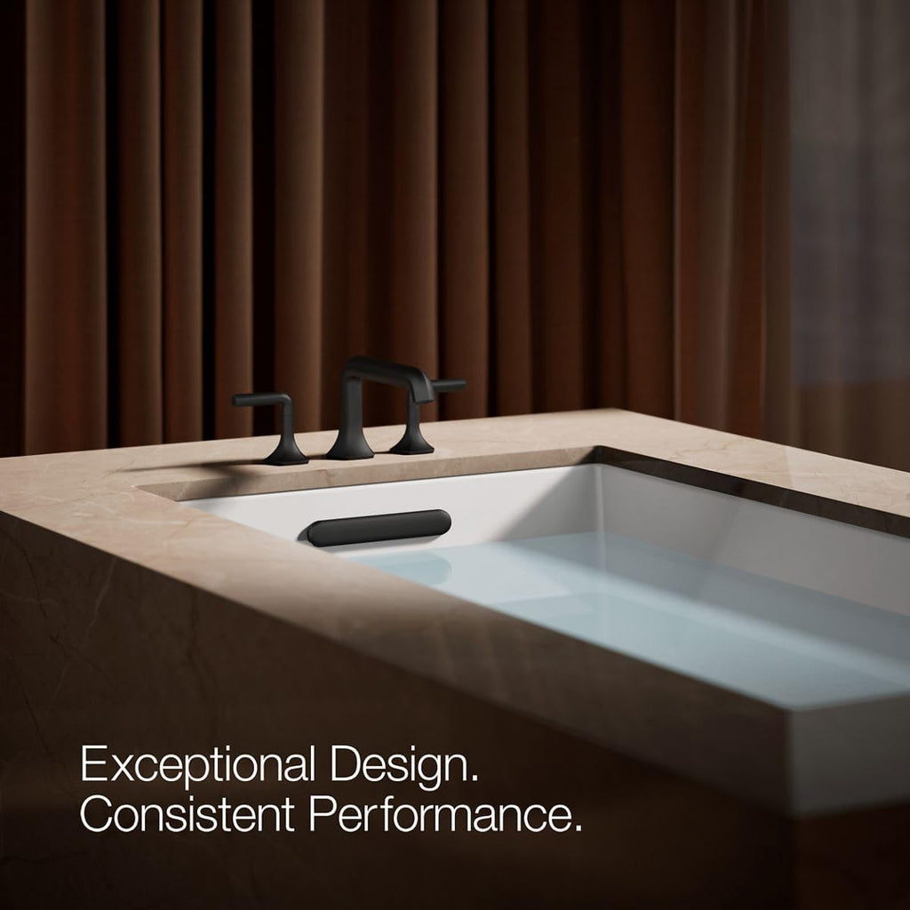 Kohler 27017-BL Occasion™ Deck-Mount Bath spout with Straight Design, Matte Black