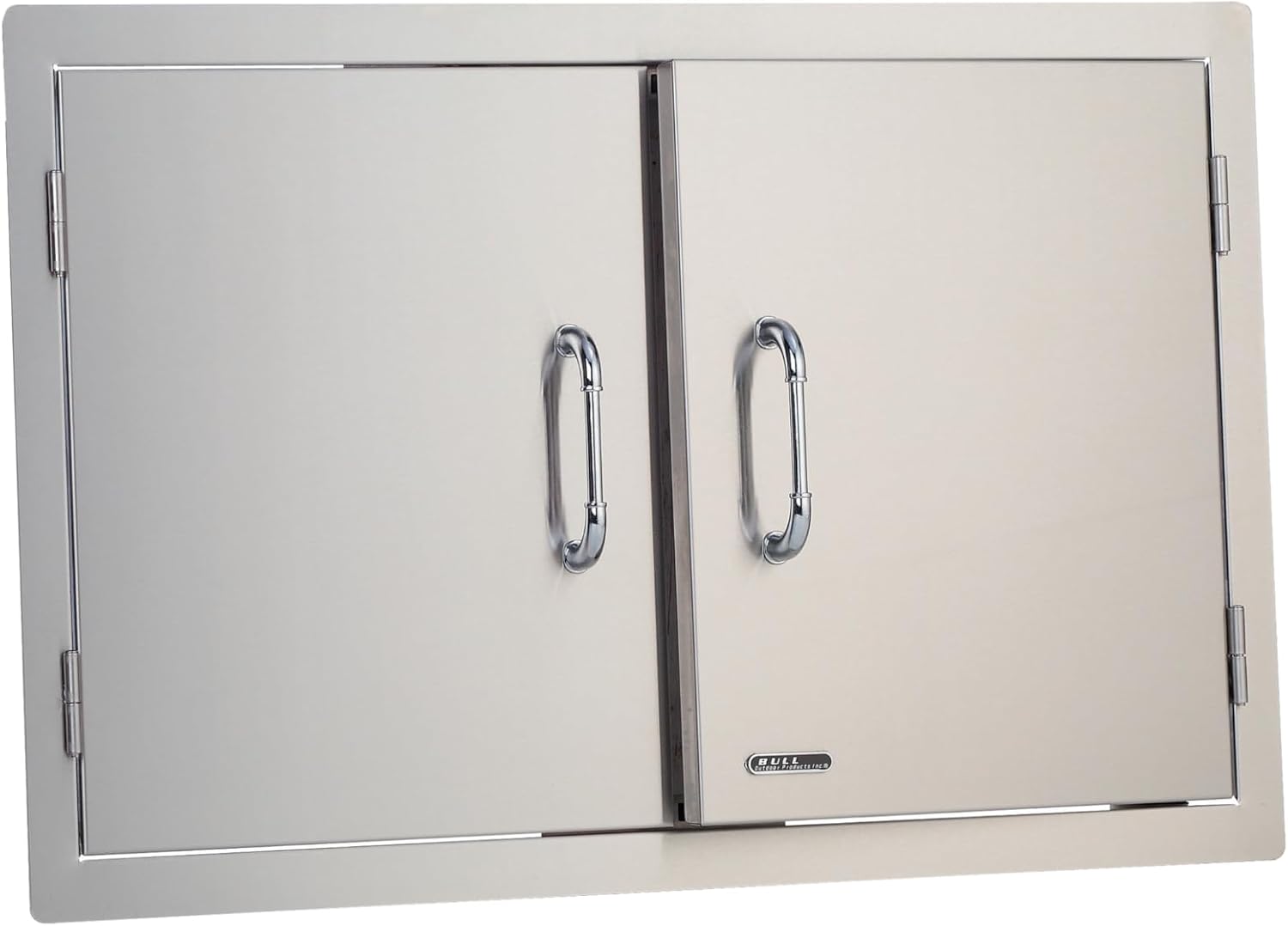 Bull Outdoor Products 34000 38' Double Access Doors – 304 16 Gauge Stainless Steel, Double Walled Design, Rust and Stain Resistant, Outdoor Kitchen Cabinet Access for Propane Tanks, Heavy Duty