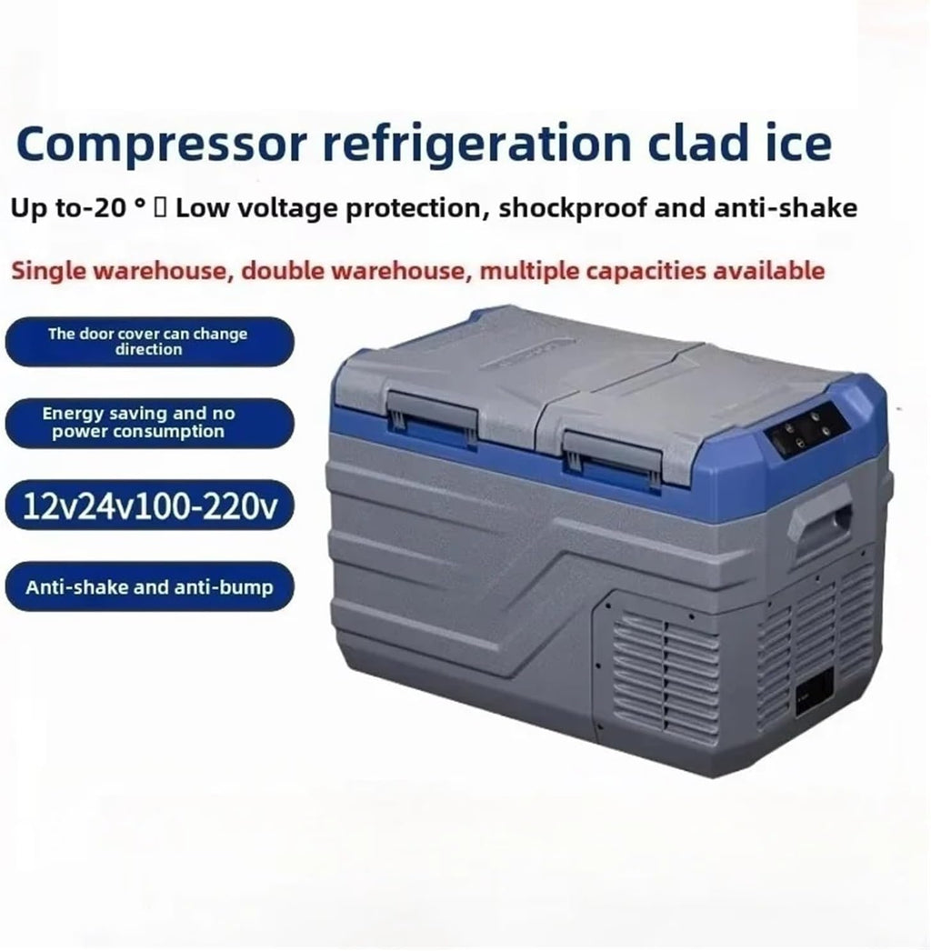 40L Single-Zone Car Refrigerator New 12V 24V Compressor Cooling Freezer Plastic Ice Maker For Home Use