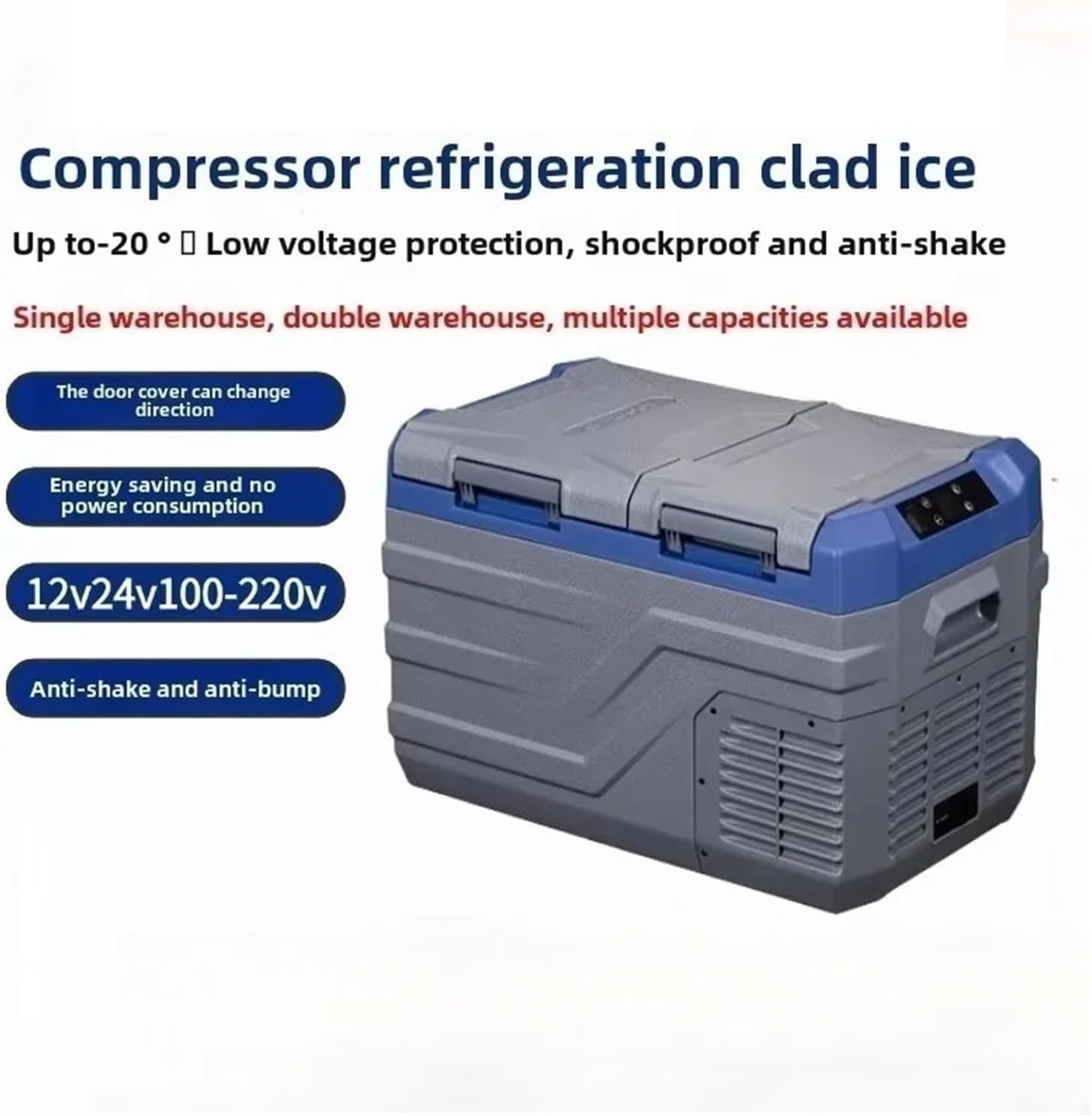 40L Single-Zone Car Refrigerator New 12V 24V Compressor Cooling Freezer Plastic Ice Maker For Home Use