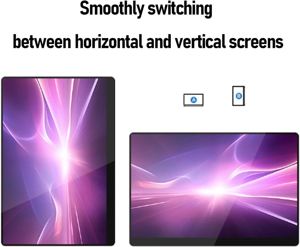 Yunseity 4K Portable Monitor, 16inch HD Laptop Screen Extender, HDMI USB C Travel External Display with Kickstand, Built in Dual Speaker, 120HZ High Refresh Gaming Monitor for PC Phone