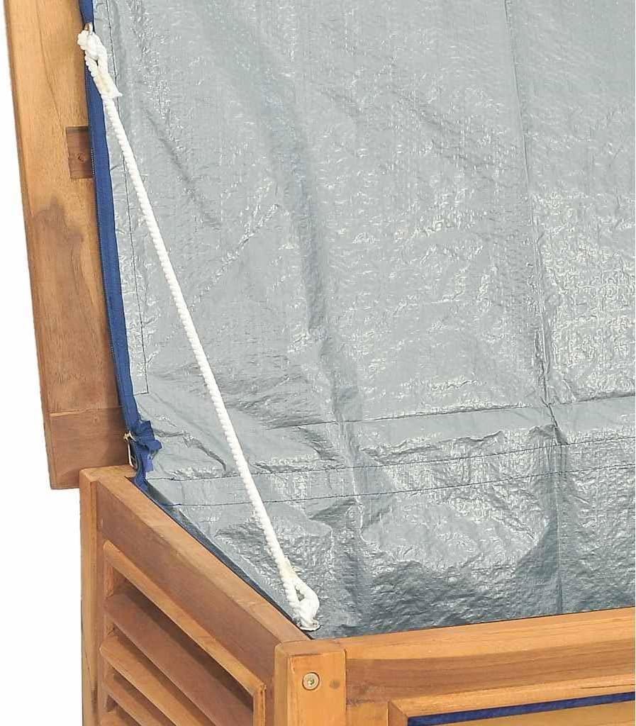 vidaXL Garden Storage Box Teak brown Solid teak wood with water-based finish