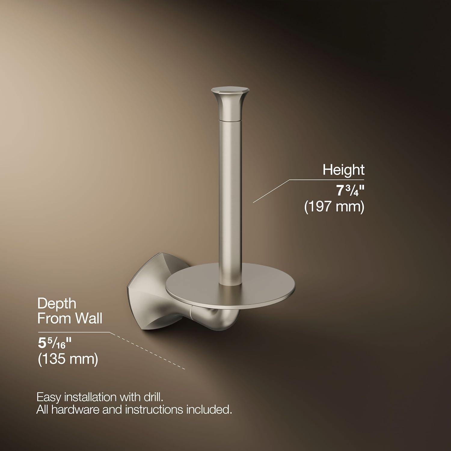 KOHLER Occasion Vertical Toilet Paper Holder