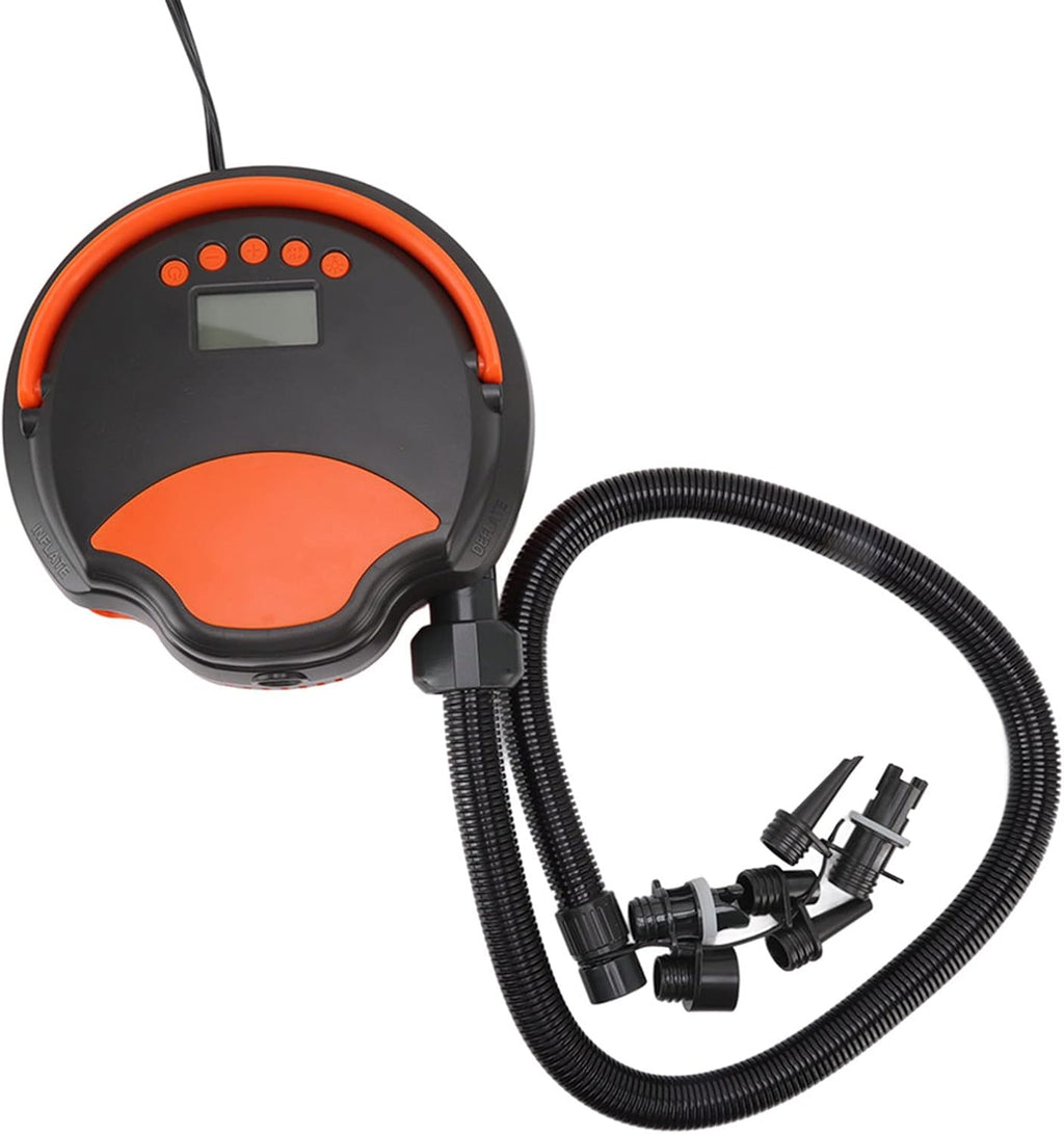 12V Car Electric Air Pump with LED Light and Display, High Pressure Inflatable Pump for Paddle Board, Surfboard, Rubber Boat