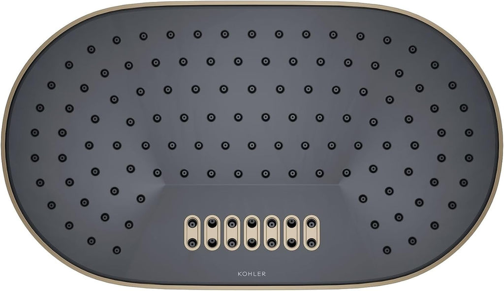 Kohler 26295-BV Statement® Oblong 14' two-function rainhead, 2.5 gpm, Vibrant Brushed Bronze