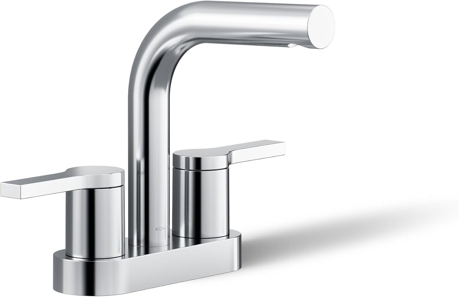 KOHLER K-33591-4N-CP Elate® Centerset Bathroom Sink Faucet, Durable Brass, Contemporary Look, Easy Maintenance, Bathroom Faucets, 0.5 GPM, Polished Chrome