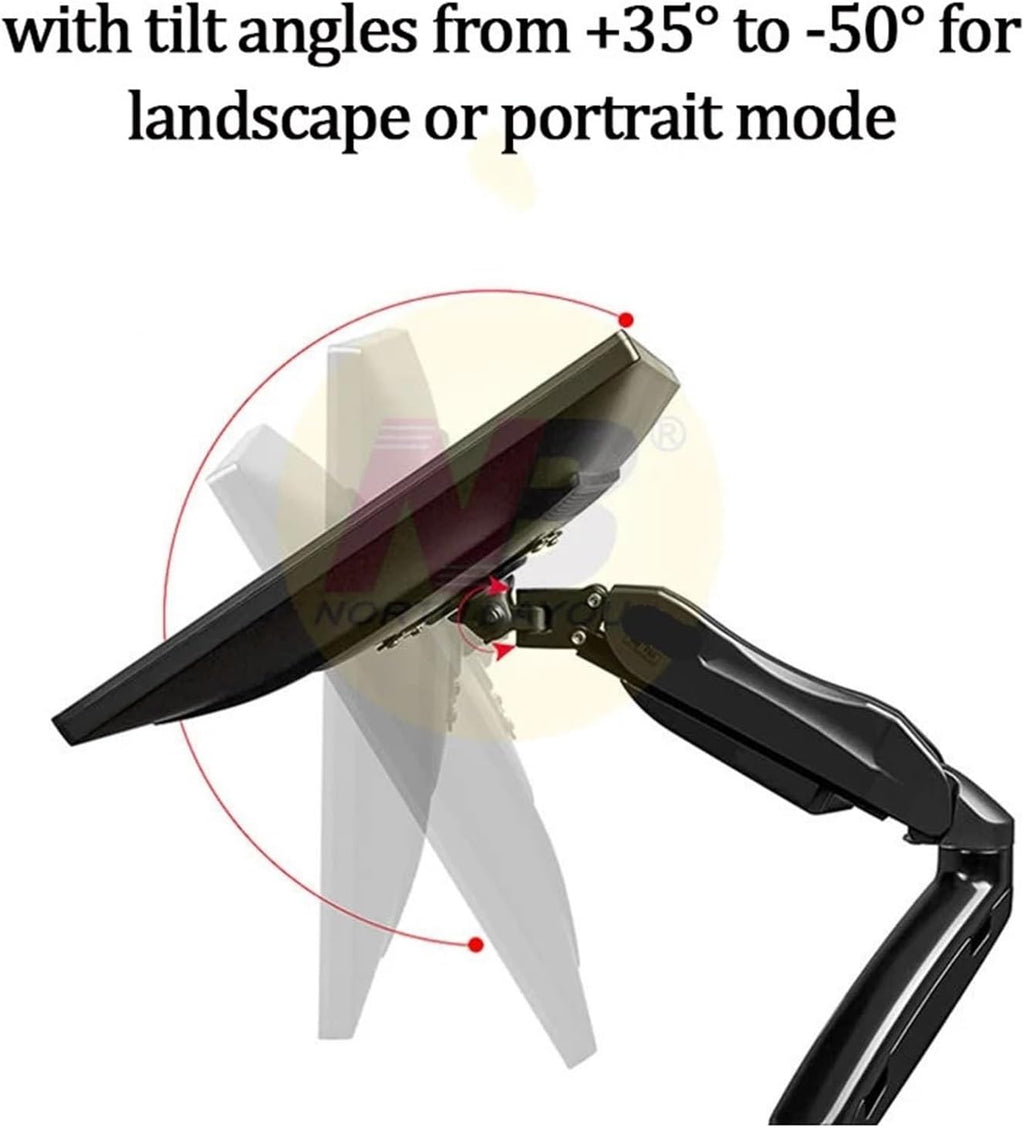 Single Monitor Stand 17-30 Inch, 9 kg per screen Computer Desk Mounting Bracket Adjustable Gas Spring Extendable Monitor Stand