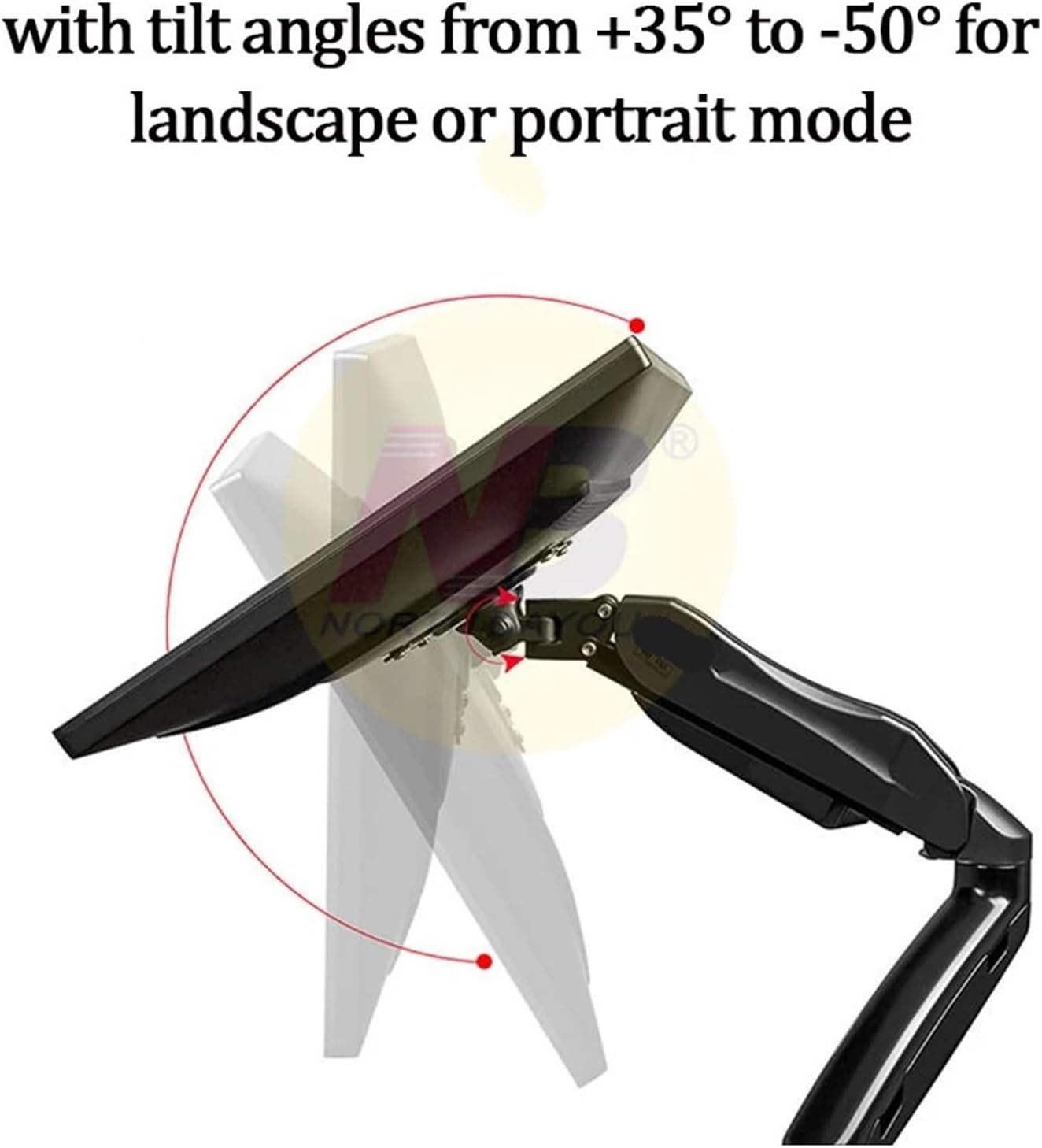 Single Monitor Stand 17-30 Inch, 9 kg per screen Computer Desk Mounting Bracket Adjustable Gas Spring Extendable Monitor Stand