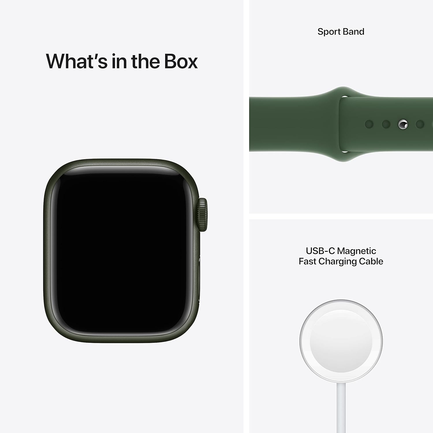 Apple Watch Series 7 (GPS, 41MM) - Green Aluminum Case with Clover Sport Band (Renewed)