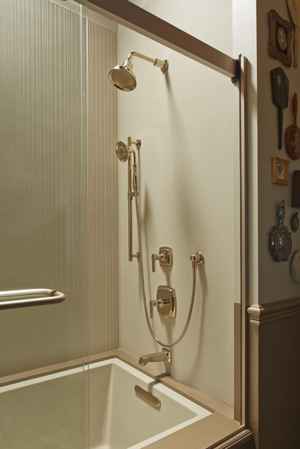 Kohler K-352-AF Adjustable Wall-Mount Handshower Holder Vibrant French Gold
