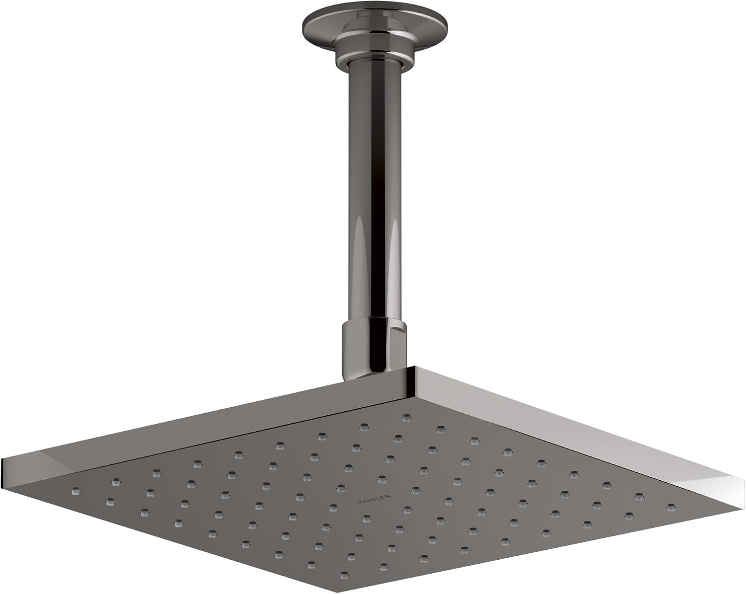 KOHLER 45200-TT 2.0 GPM Contemporary Square 8' Rainhead with Katalyst Air-Induction Spray, Titanium