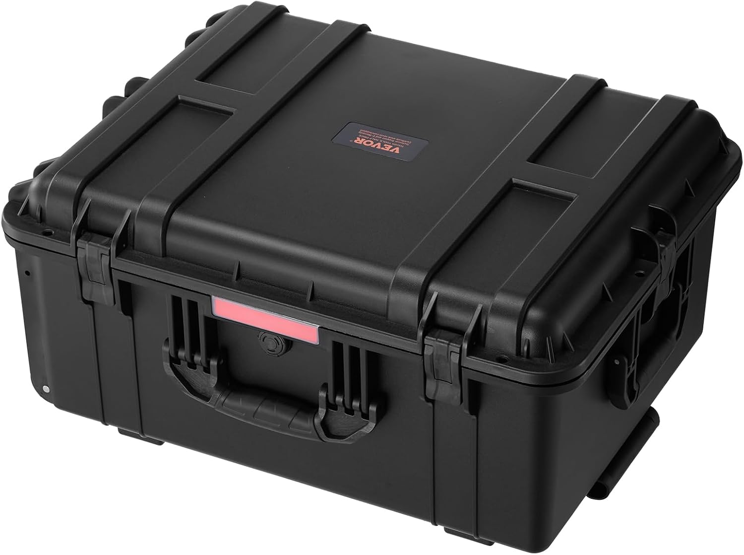 VEVOR Weatherproof Hard Case, Heavy Duty Protective Dry Box Case with Pre-Cut Foam, Wheel Retractable Pull Handles for Travel, Hunt, Military, Tactical, IP67 Waterproof Case for Camera(24.8*19.7*12.5)