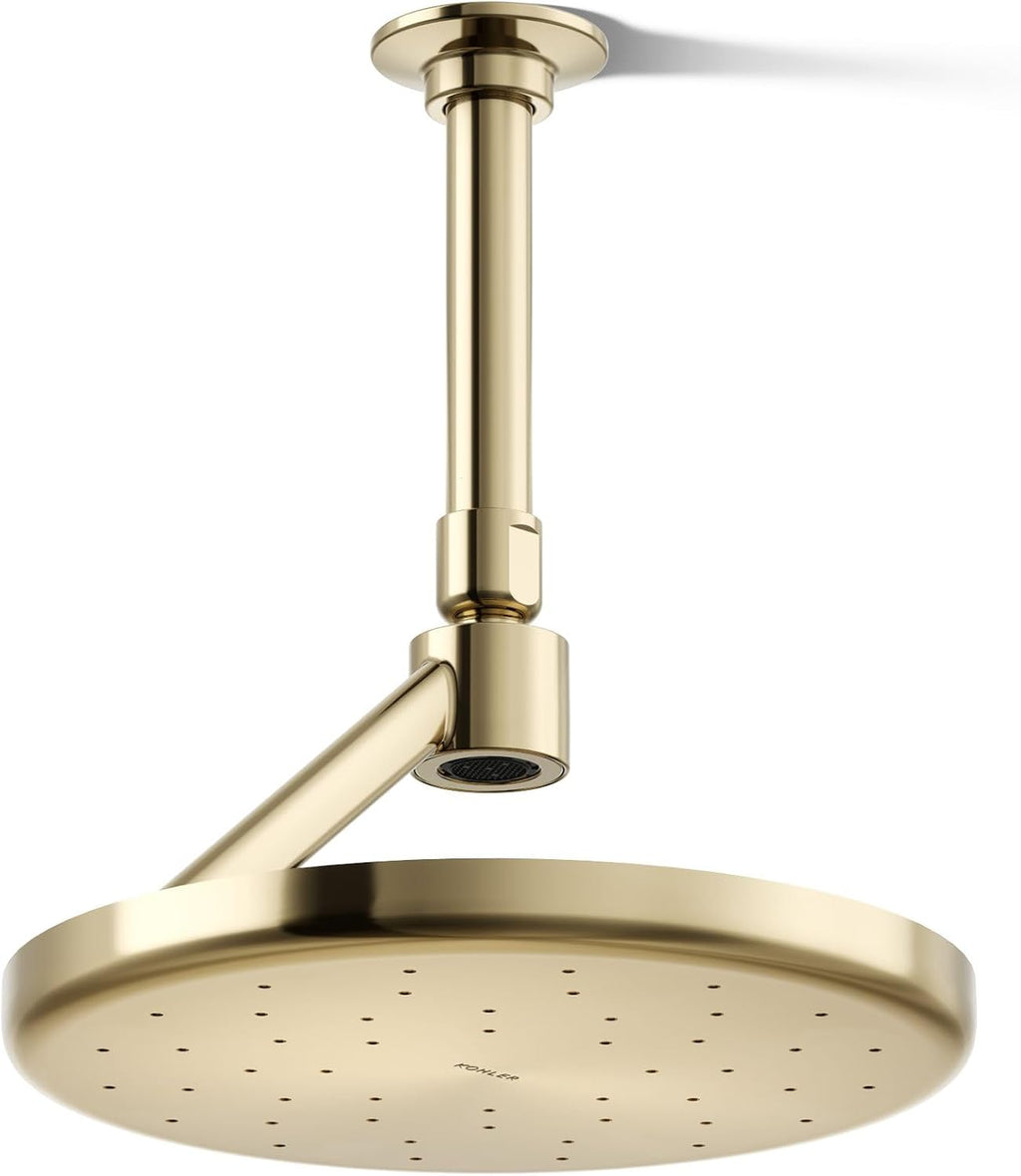 Kohler 26301-AF Statement® Open Rain iconic single-function rainhead,' 2.5 gpm, Vibrant French Gold