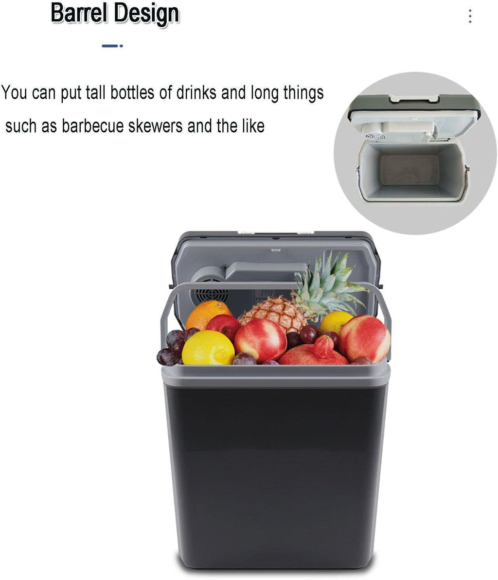Electric Car Cooler & Warmer with 12V DC & 220V AC Outdoor Fridge Portable Insulated Box Stall Ice Bucket Fresh-Keeping Small Refrigerator for Travel, Camping, Vehicles, Home