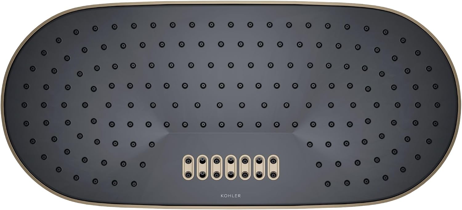 Kohler 26297-BV Statement® Oblong 18' two-function rainhead, 2.5 gpm, Vibrant Brushed Bronze